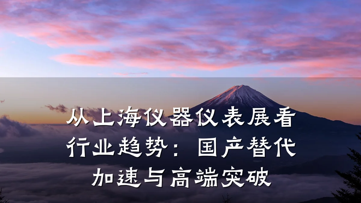 从上海仪器仪表展看行业趋势:国产替代加速与高端突破
