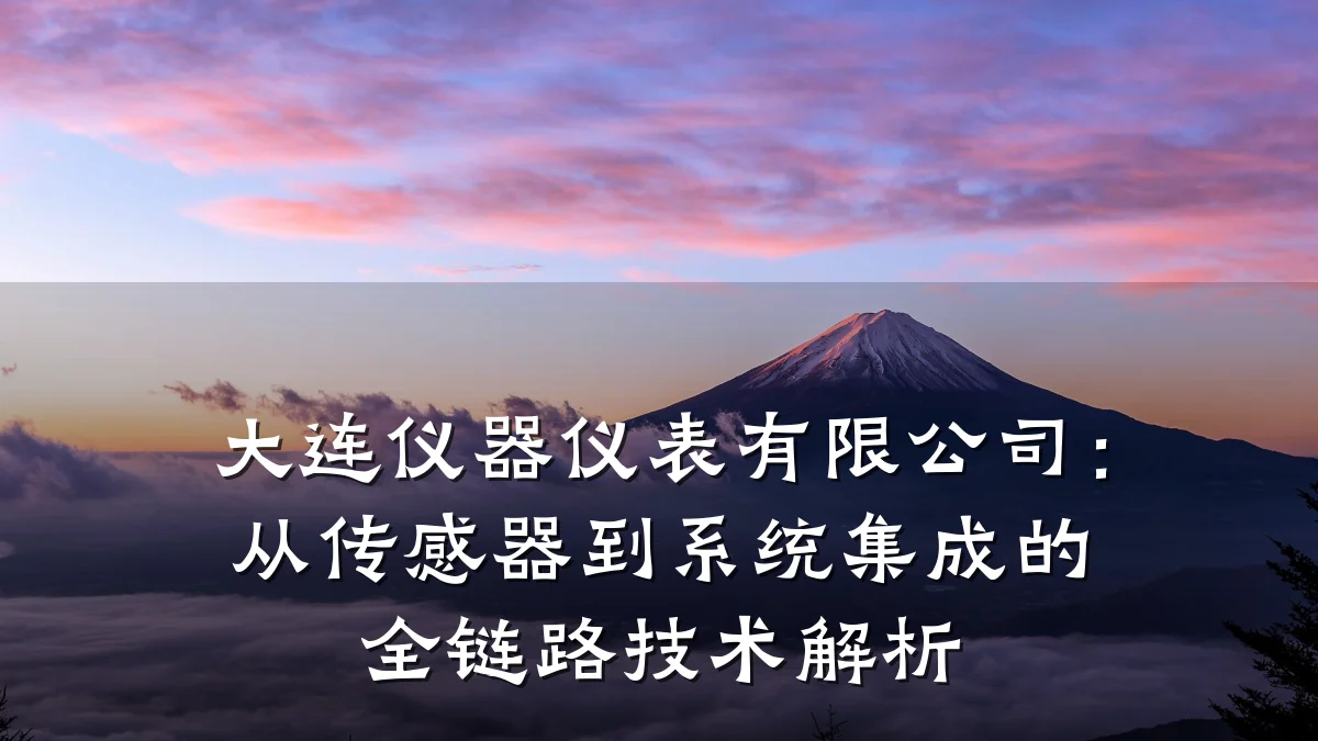 大连仪器仪表有限公司:从传感器到系统集成的全链路技术解析