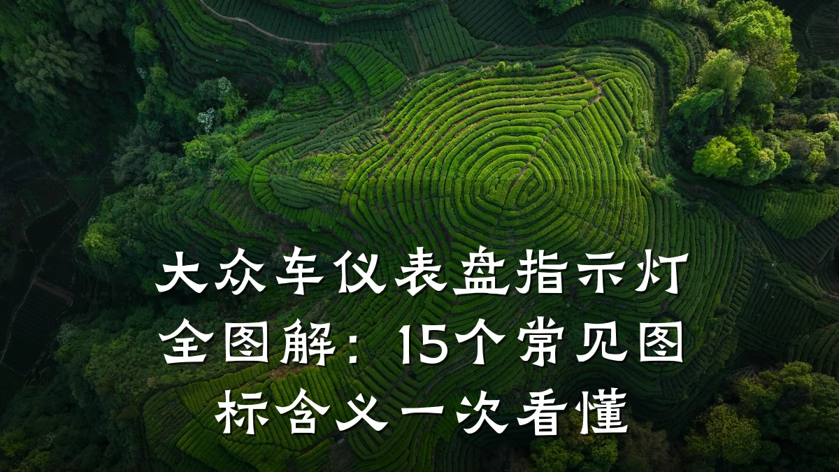 大众车仪表盘指示灯全图解:15个常见图标含义一次看懂