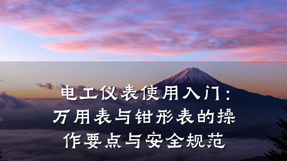 电工仪表使用入门：万用表与钳形表的操作要点与安全规范