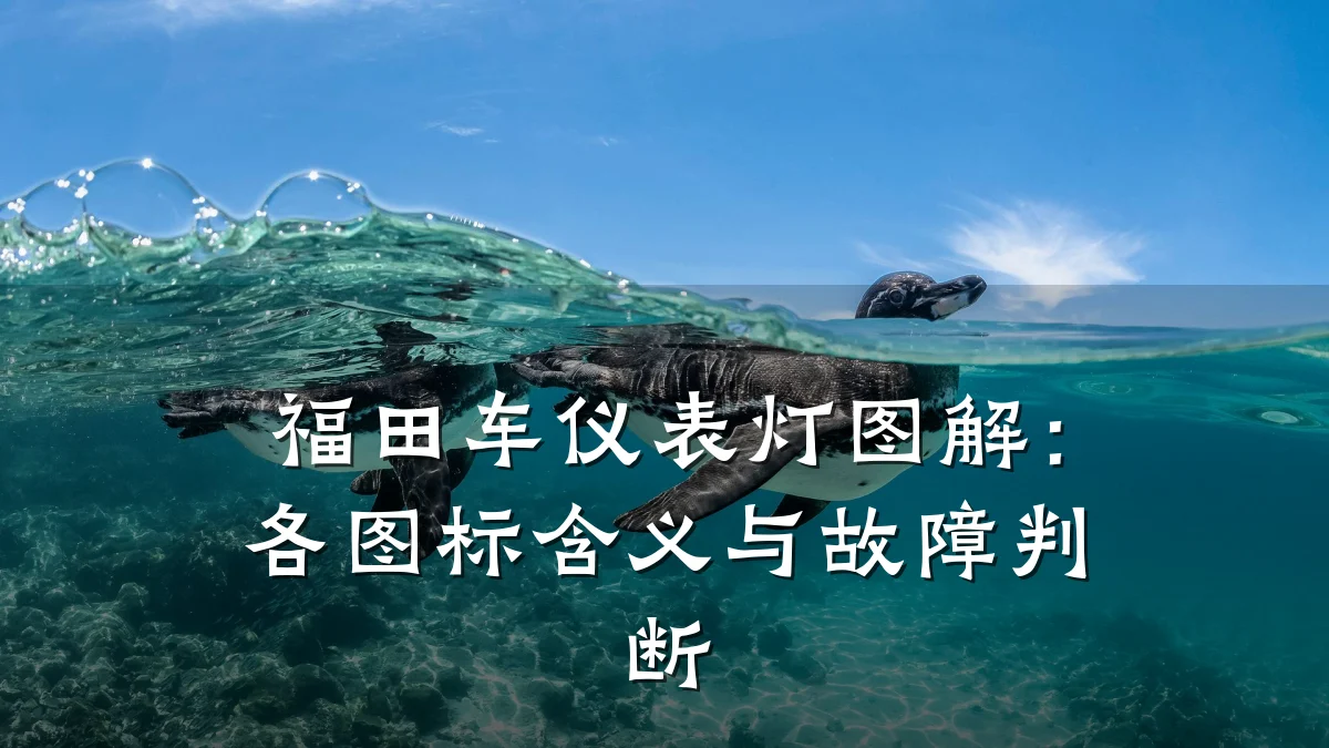 福田车仪表灯图解:各图标含义与故障判断