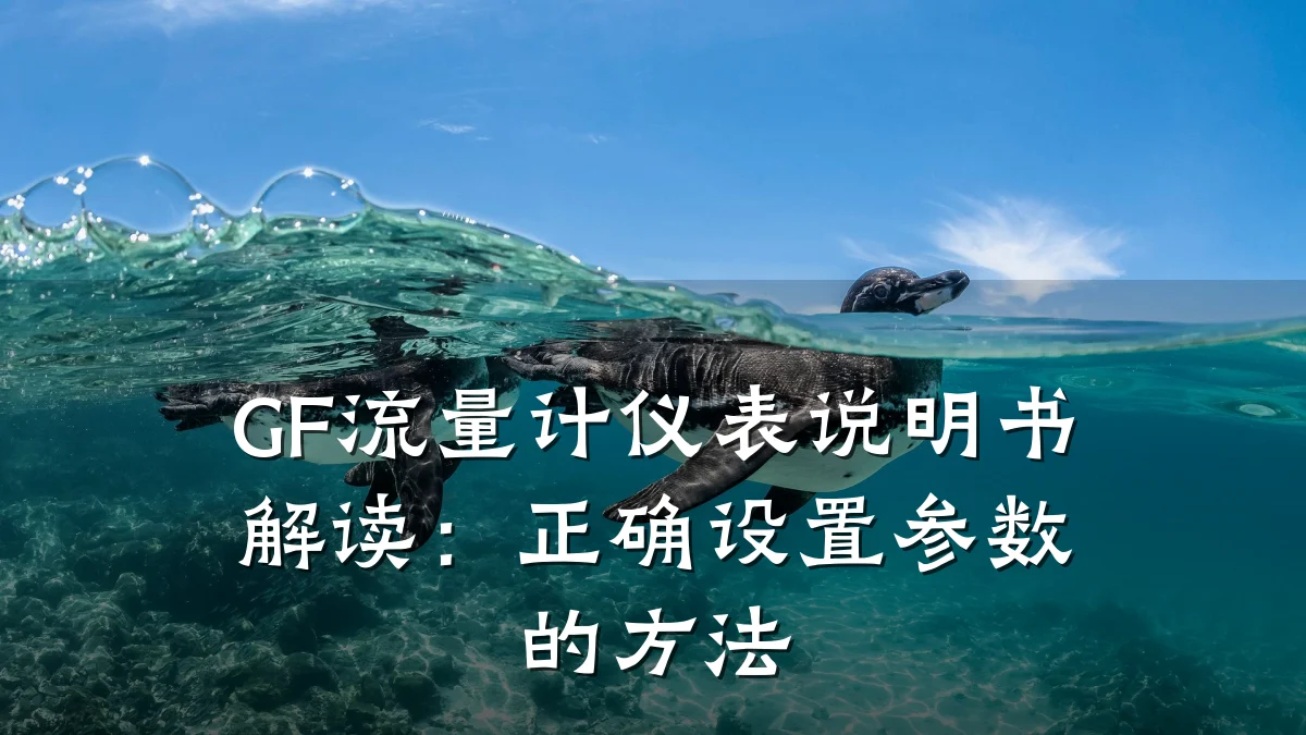 GF流量计仪表说明书解读：正确设置参数的方法