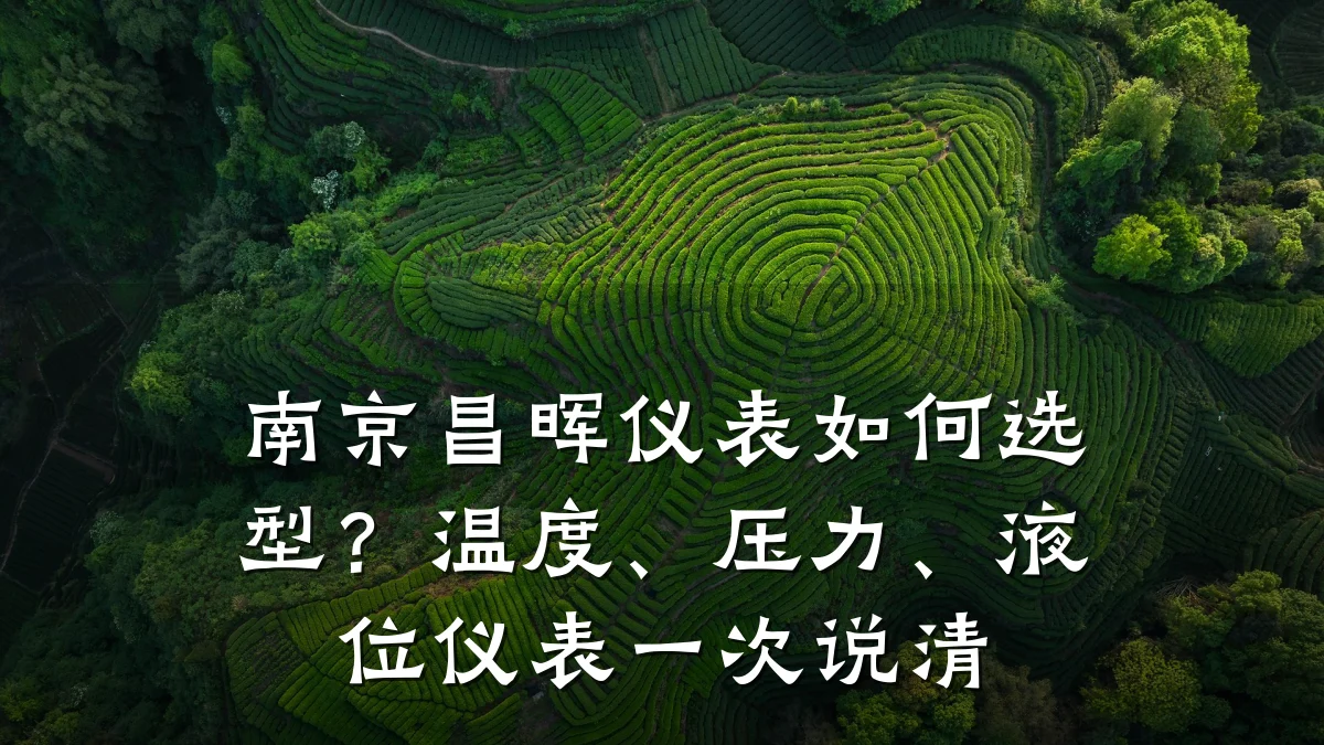 南京昌晖仪表如何选型?温度、压力、液位仪表一次说清