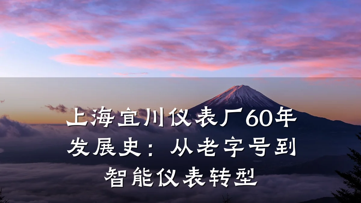 上海宜川仪表厂60年发展史:从老字号到智能仪表转型