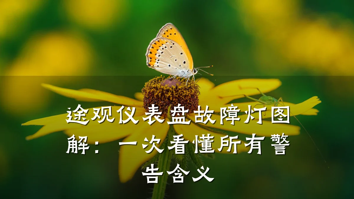 途观仪表盘故障灯图解:一次看懂所有警告含义