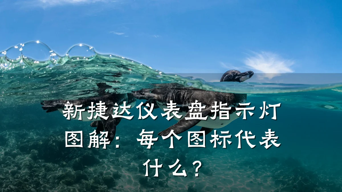 新捷达仪表盘指示灯图解:每个图标代表什么?