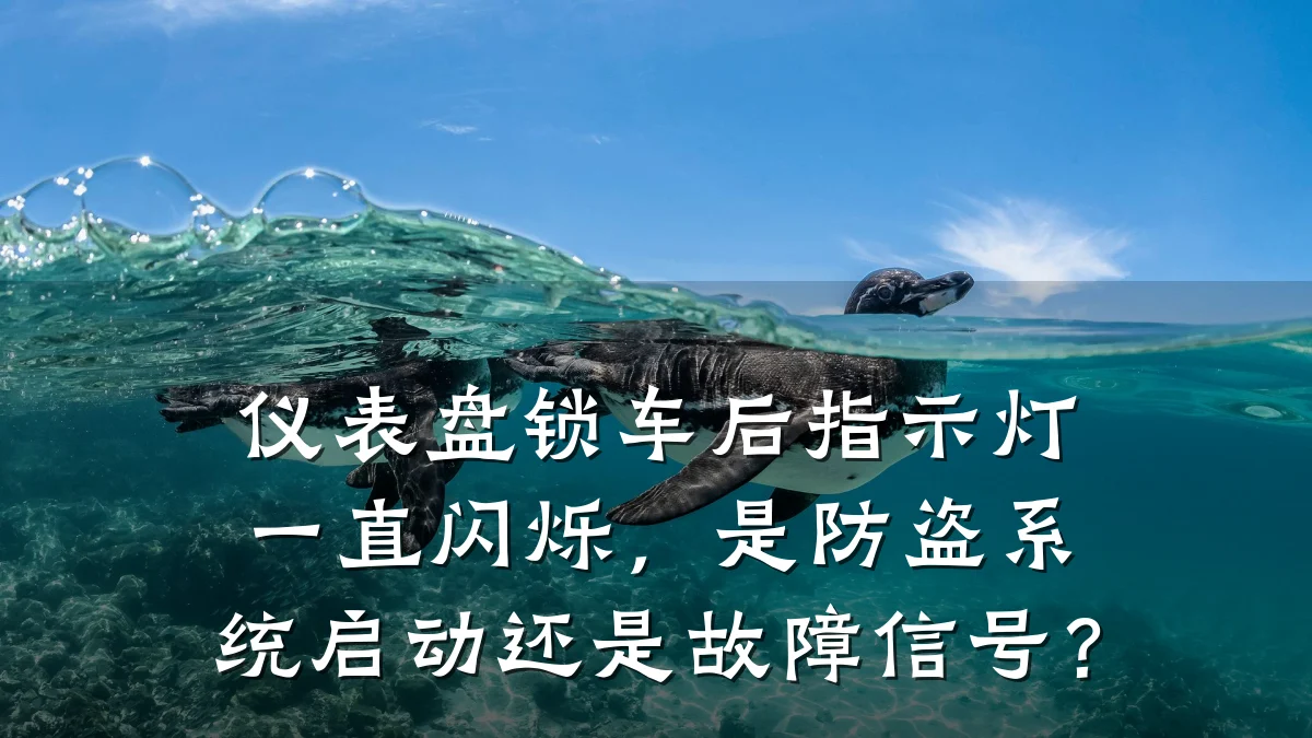 仪表盘锁车后指示灯一直闪烁,是防盗系统启动还是故障信号?