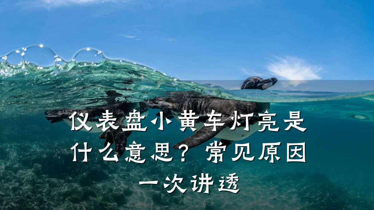 仪表盘小黄车灯亮是什么意思？常见原因一次讲透