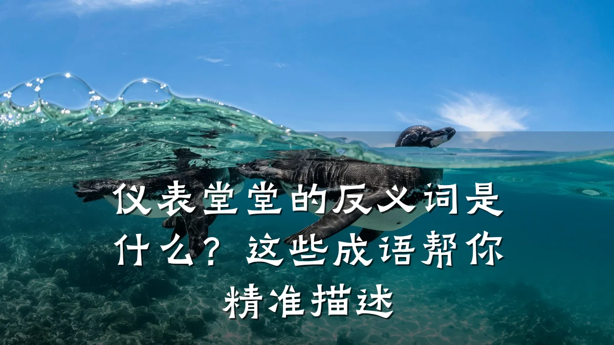 仪表堂堂的反义词是什么?这些成语帮你精准描述