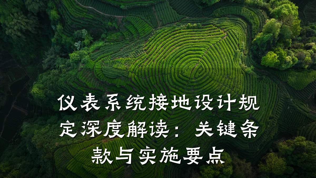 仪表系统接地设计规定深度解读：关键条款与实施要点