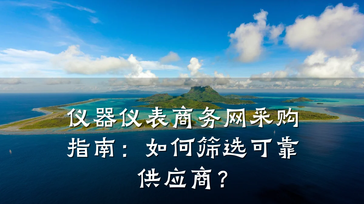 仪器仪表商务网采购指南:如何筛选可靠供应商?