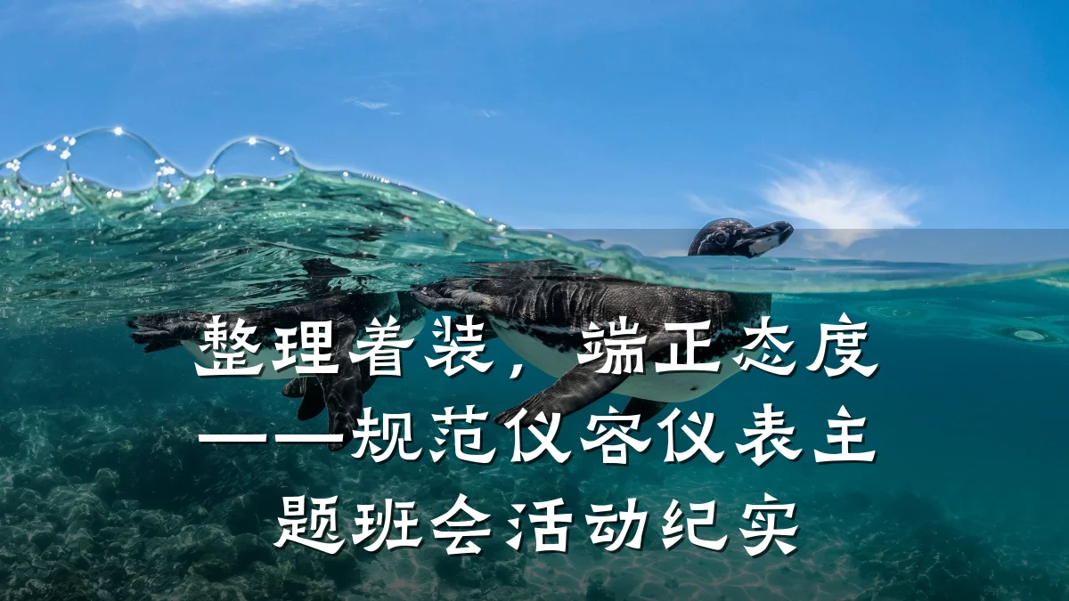 整理着装,端正态度——规范仪容仪表主题班会活动纪实