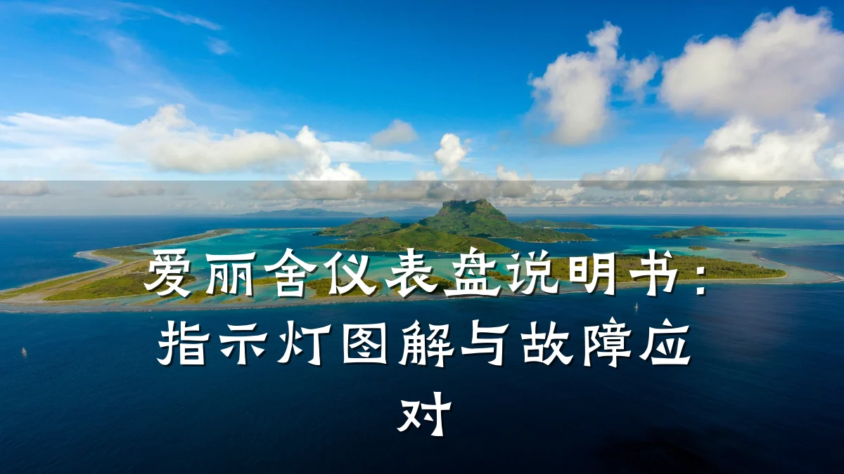 爱丽舍仪表盘说明书:指示灯图解与故障应对