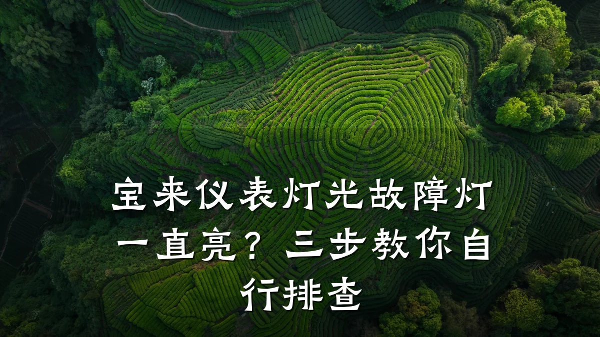 宝来仪表灯光故障灯一直亮?三步教你自行排查
