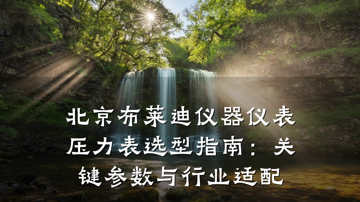 北京布莱迪仪器仪表压力表选型指南:关键参数与行业适配