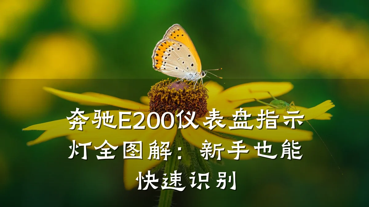 奔驰E200仪表盘指示灯全图解:新手也能快速识别