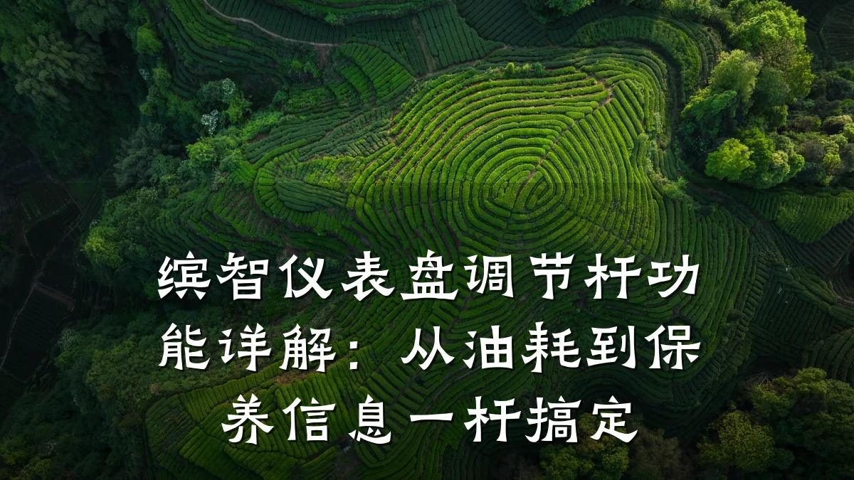缤智仪表盘调节杆功能详解：从油耗到保养信息一杆搞定