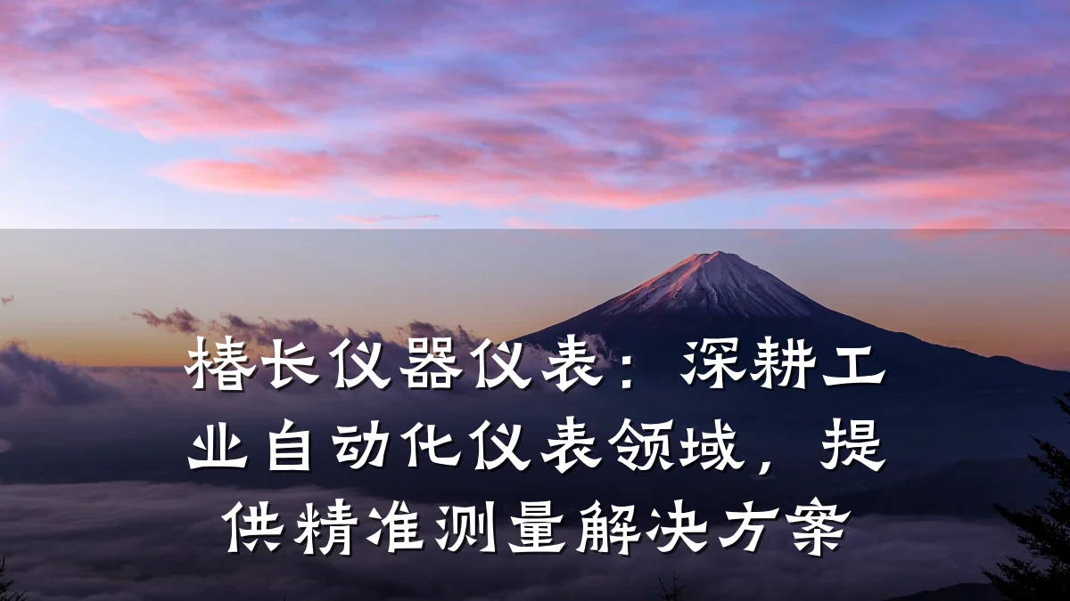 椿长仪器仪表:深耕工业自动化仪表领域,提供精准测量解决方案