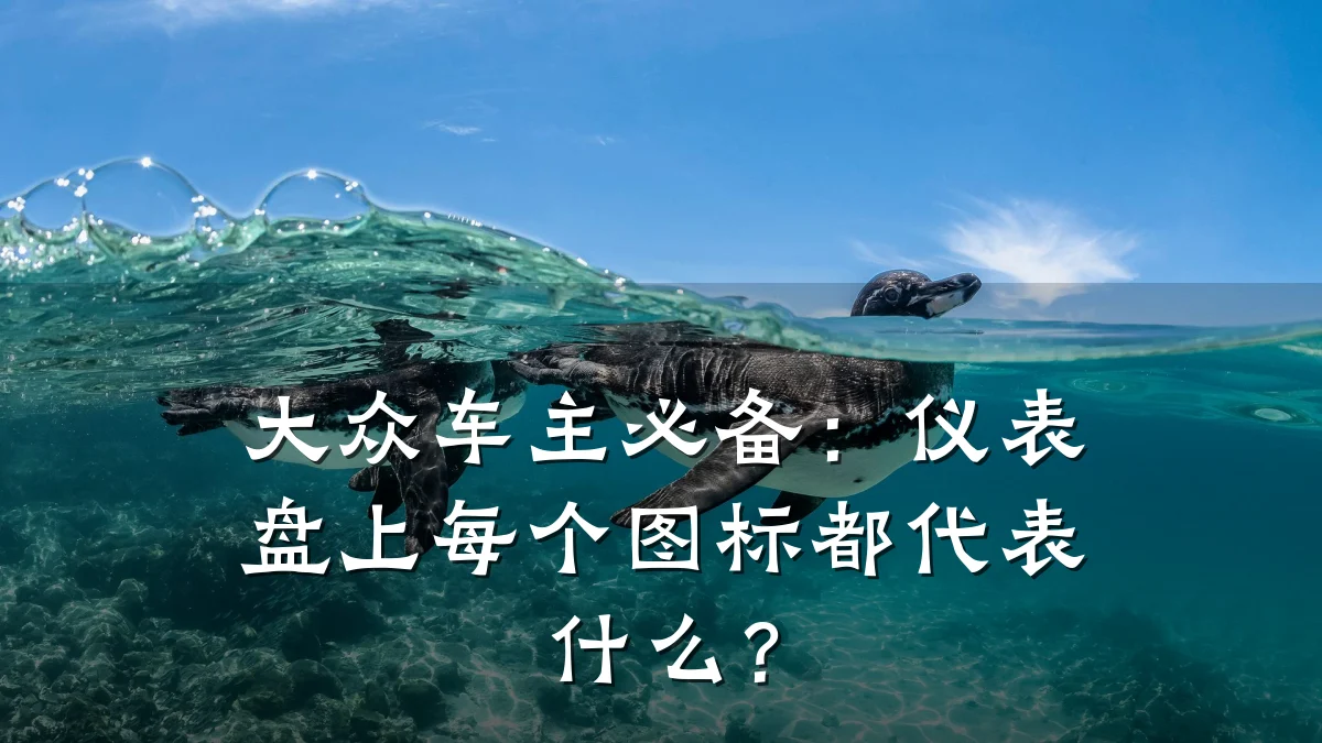 大众车主必备:仪表盘上每个图标都代表什么?