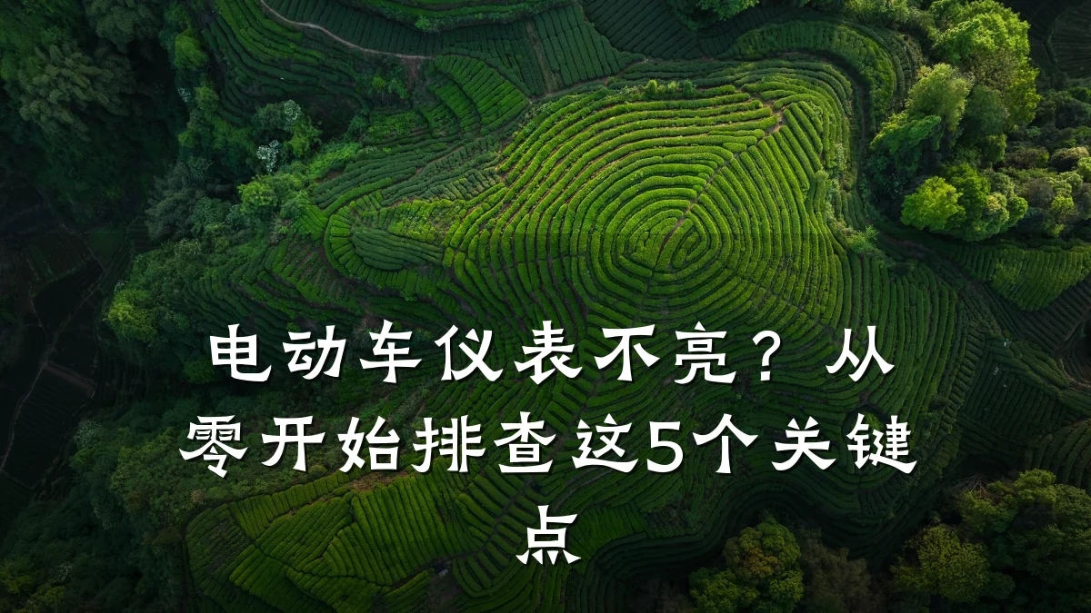 电动车仪表不亮?从零开始排查这5个关键点
