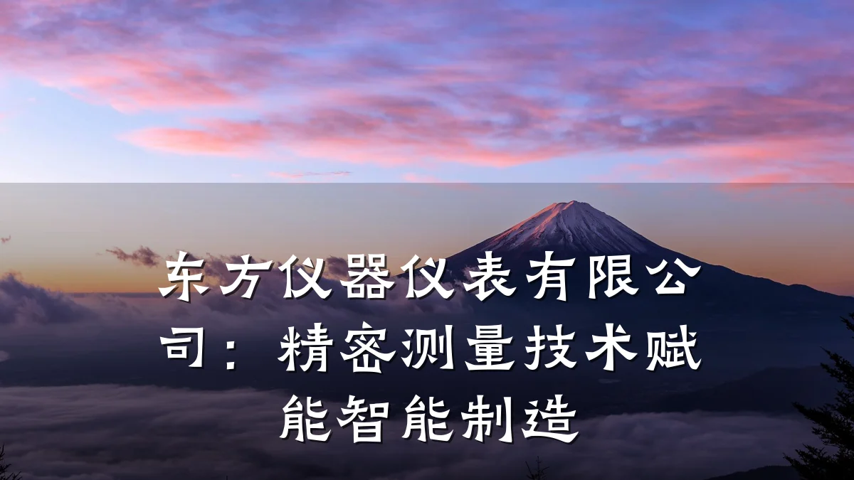 东方仪器仪表有限公司:精密测量技术赋能智能制造