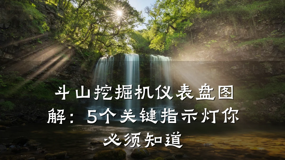 斗山挖掘机仪表盘图解:5个关键指示灯你必须知道