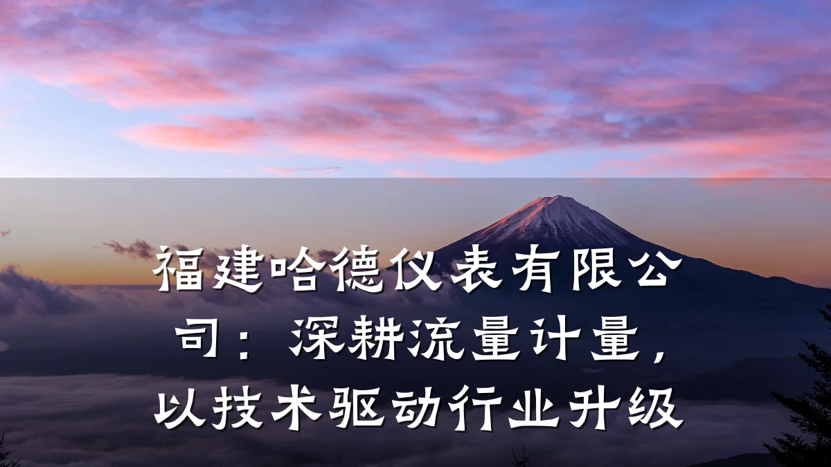 福建哈德仪表有限公司:深耕流量计量,以技术驱动行业升级