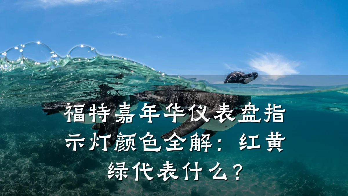 福特嘉年华仪表盘指示灯颜色全解:红黄绿代表什么?