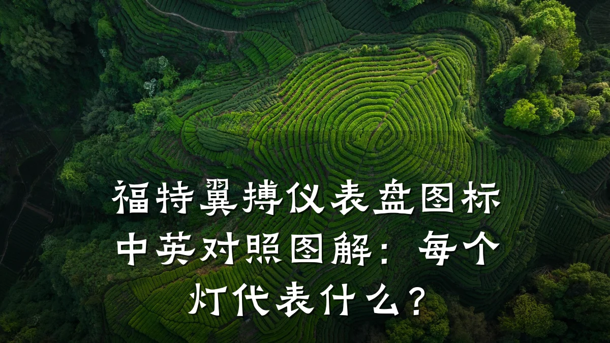 福特翼搏仪表盘图标中英对照图解:每个灯代表什么?