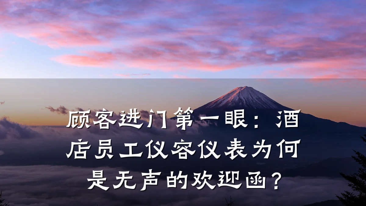顾客进门第一眼:酒店员工仪容仪表为何是无声的欢迎函?