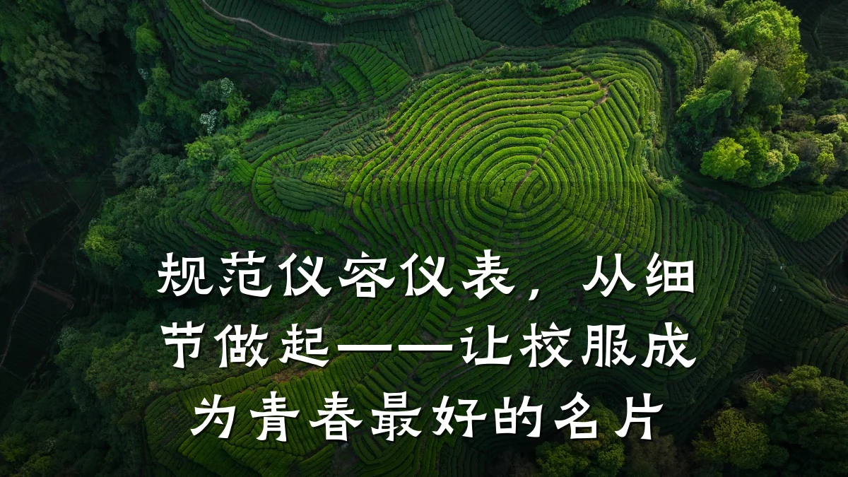 规范仪容仪表，从细节做起——让校服成为青春最好的名片
