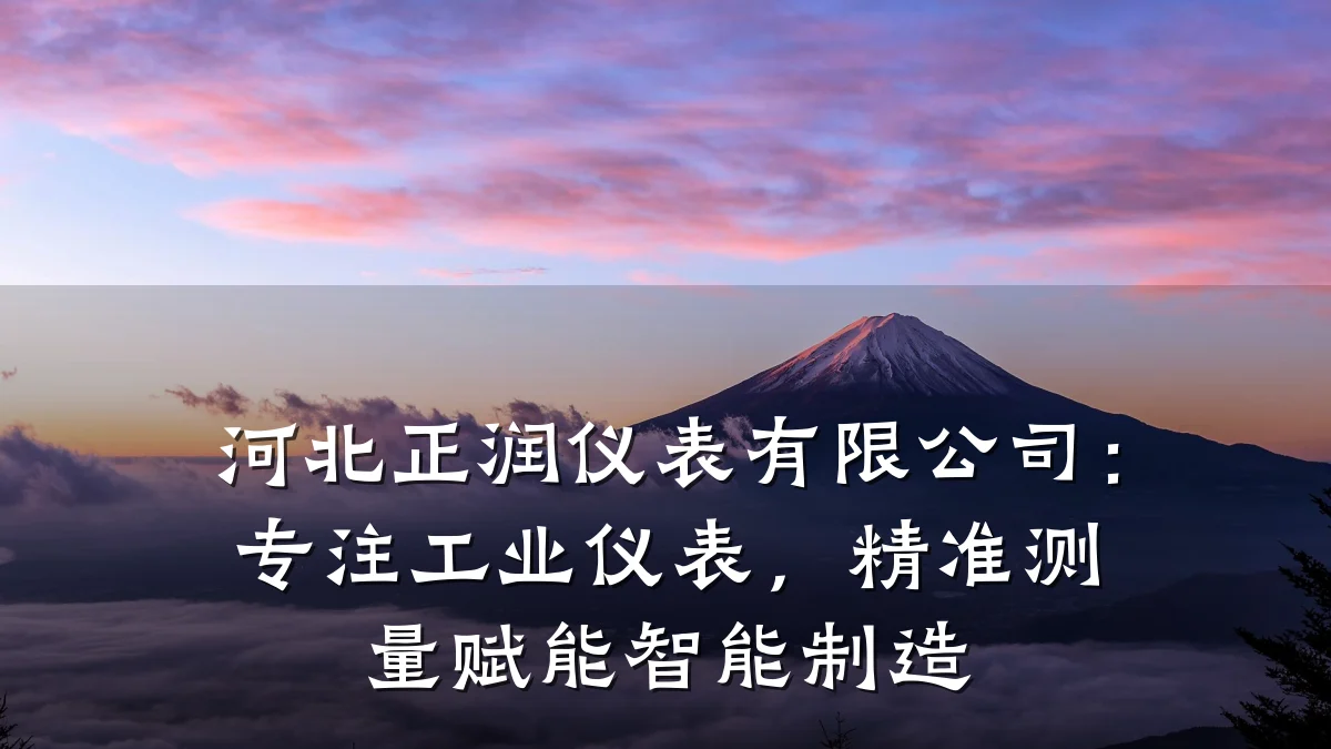 河北正润仪表有限公司:专注工业仪表,精准测量赋能智能制造
