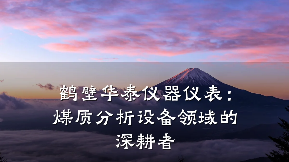 鹤壁华泰仪器仪表:煤质分析设备领域的深耕者