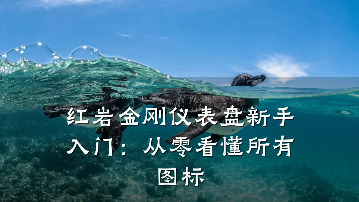 红岩金刚仪表盘新手入门：从零看懂所有图标