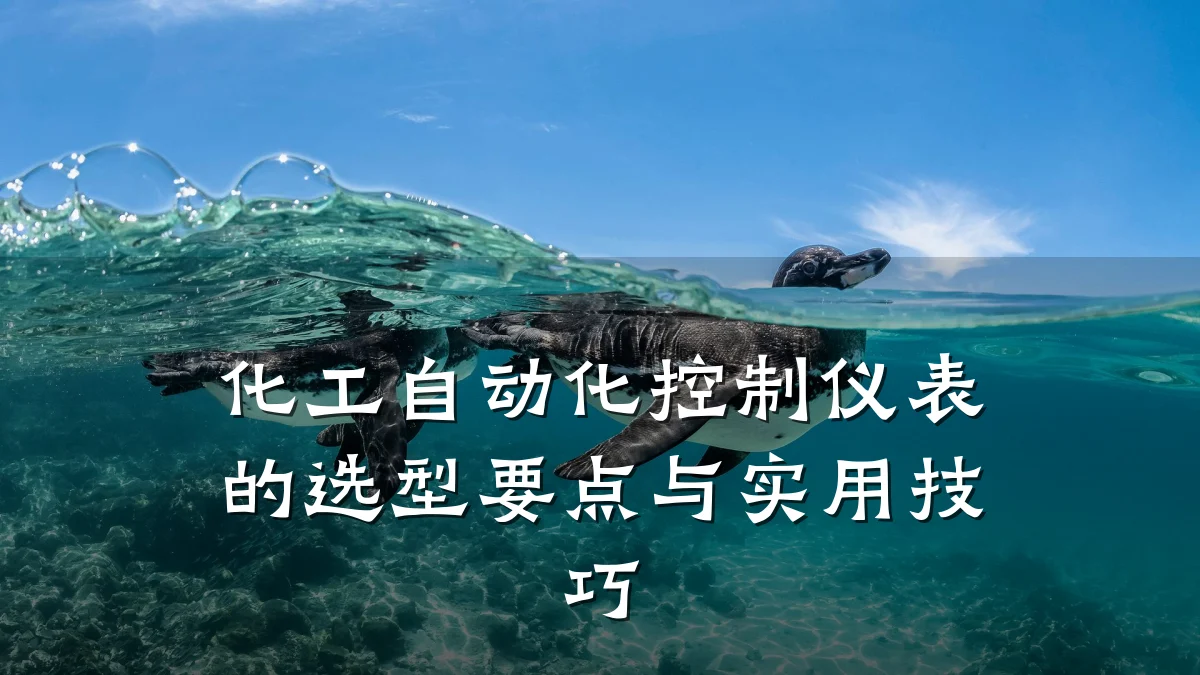 化工自动化控制仪表的选型要点与实用技巧