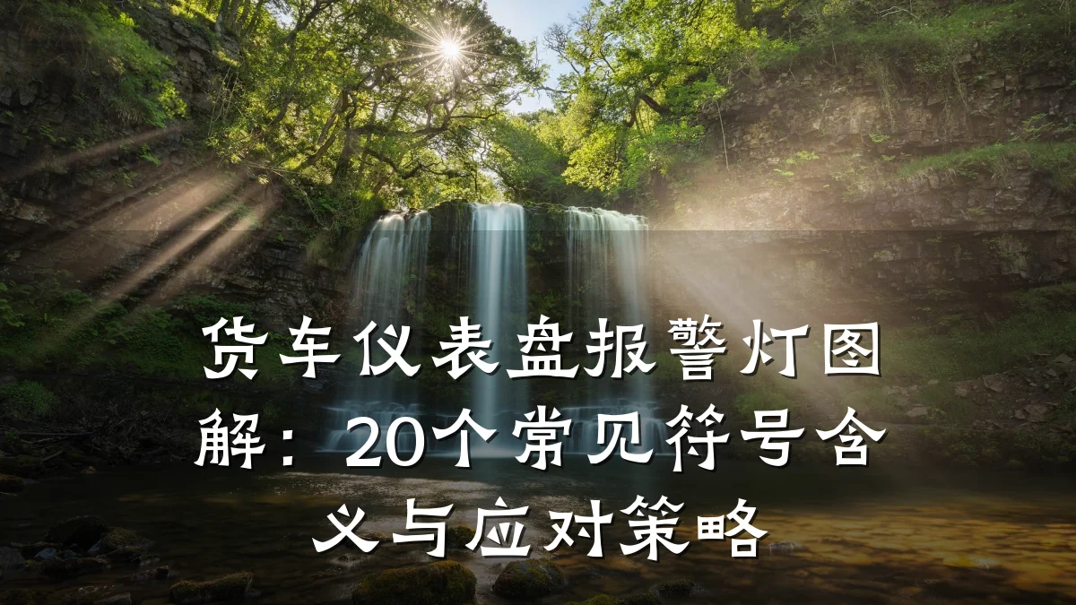 货车仪表盘报警灯图解:20个常见符号含义与应对策略