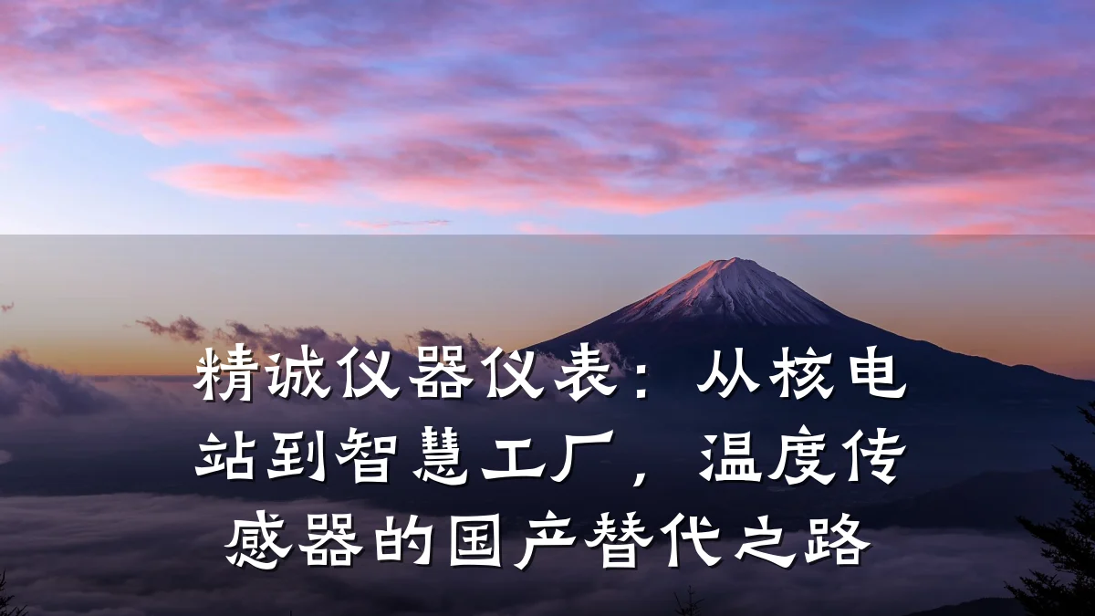 精诚仪器仪表:从核电站到智慧工厂,温度传感器的国产替代之路