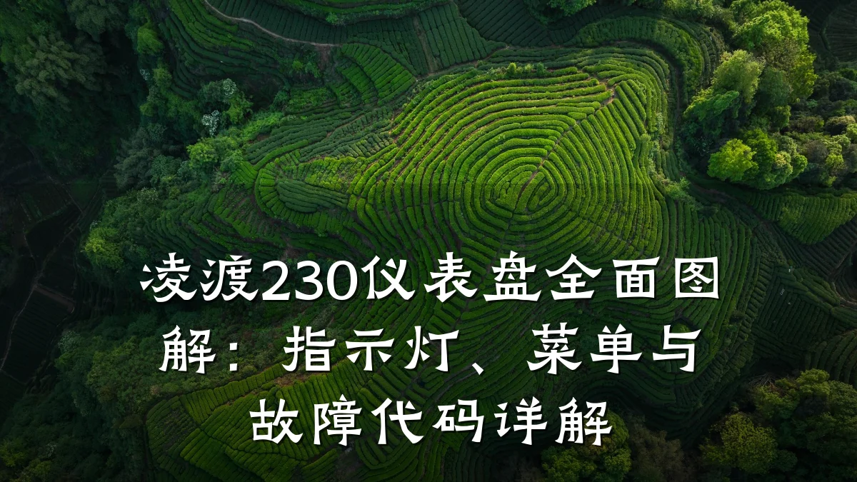凌渡230仪表盘全面图解：指示灯、菜单与故障代码详解