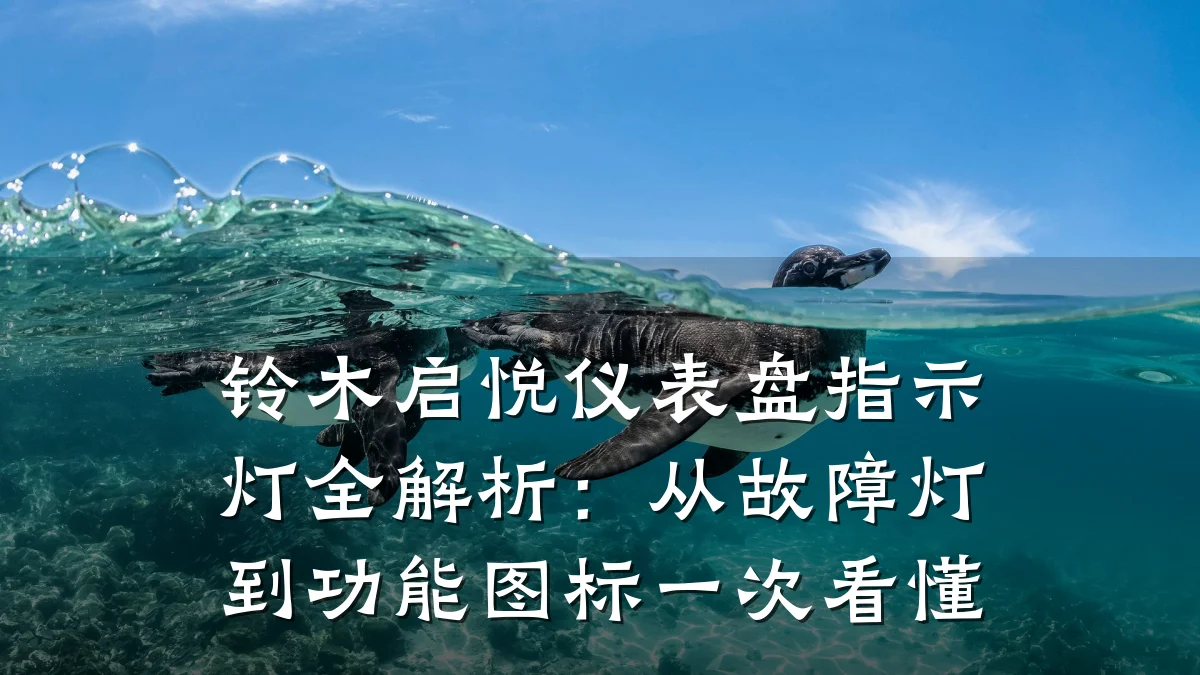 铃木启悦仪表盘指示灯全解析:从故障灯到功能图标一次看懂