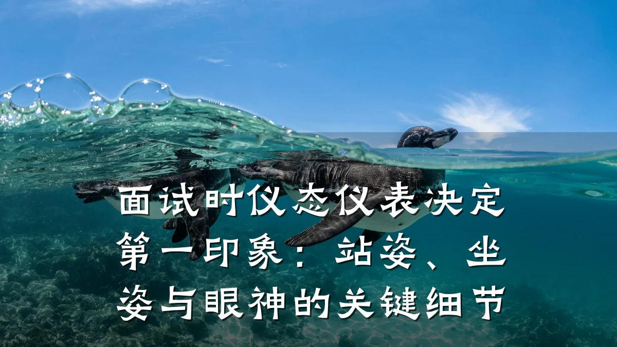 面试时仪态仪表决定第一印象:站姿、坐姿与眼神的关键细节