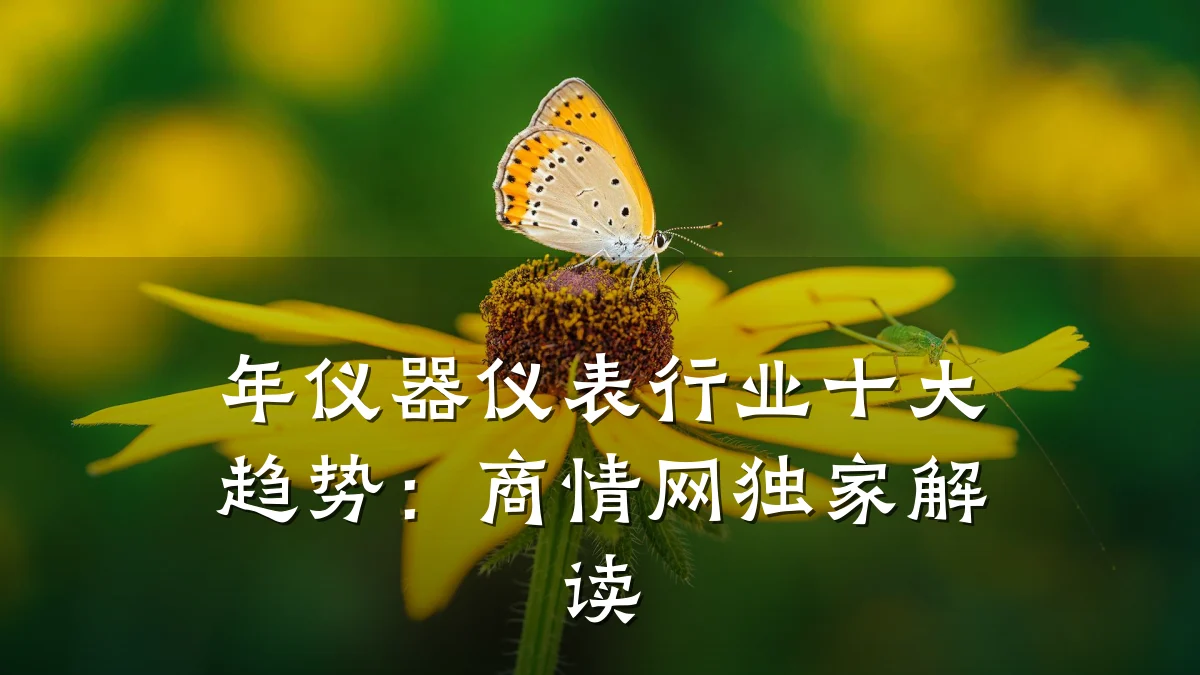 年仪器仪表行业十大趋势:商情网独家解读