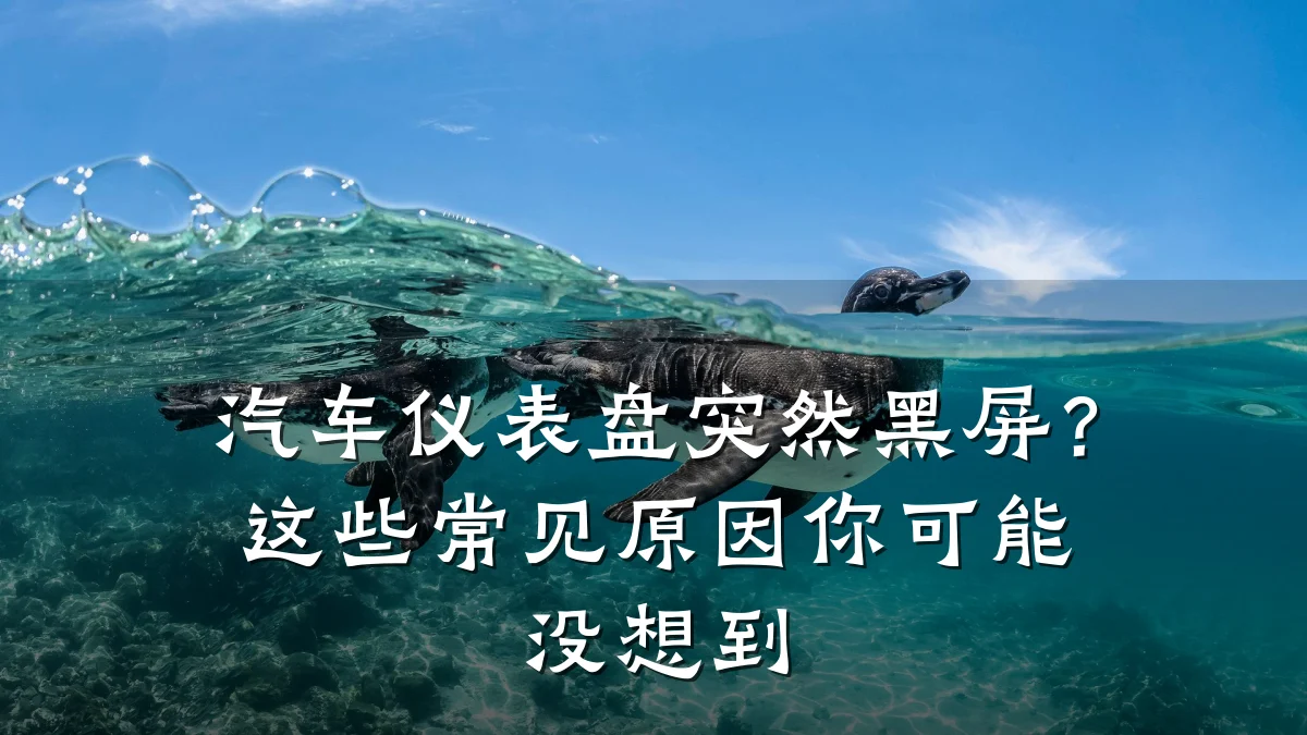 汽车仪表盘突然黑屏？这些常见原因你可能没想到
