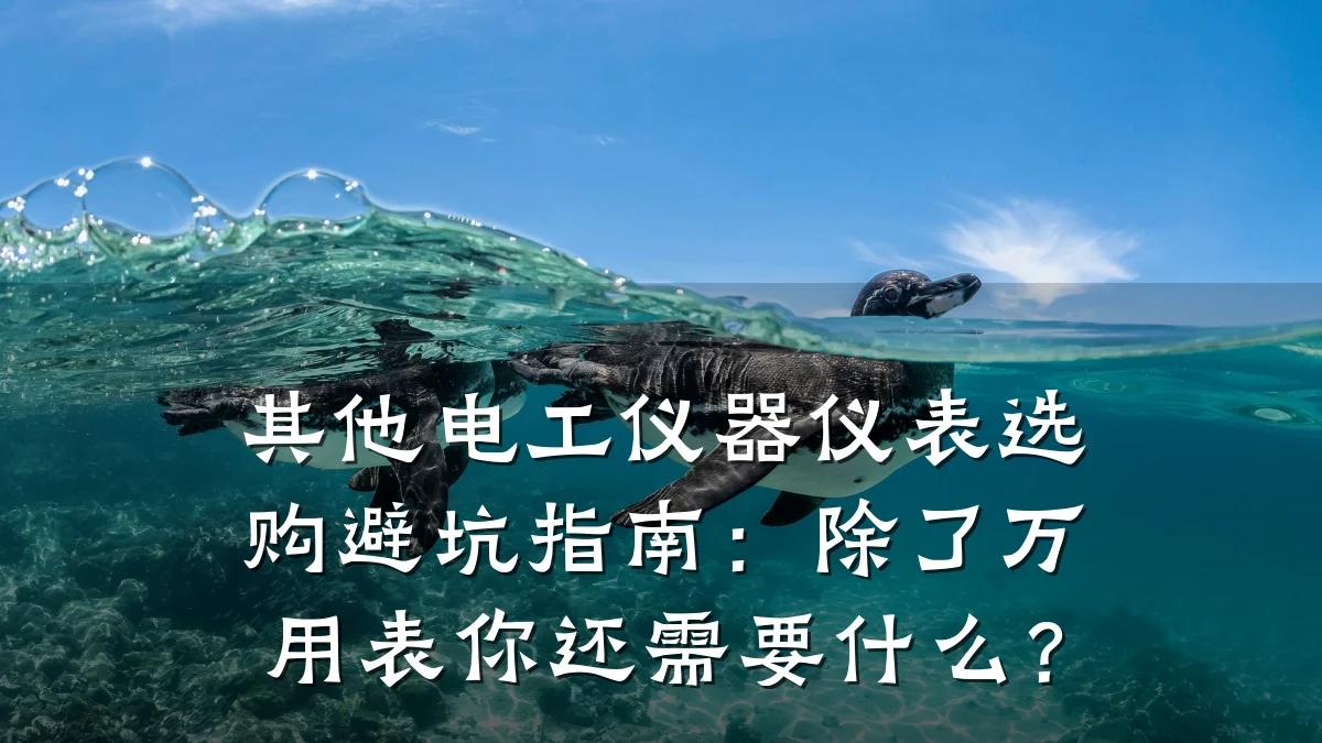其他电工仪器仪表选购避坑指南:除了万用表你还需要什么?