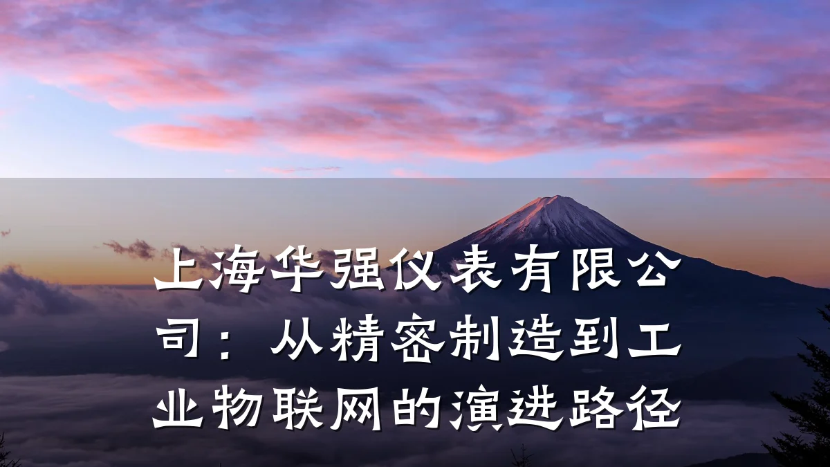 上海华强仪表有限公司:从精密制造到工业物联网的演进路径