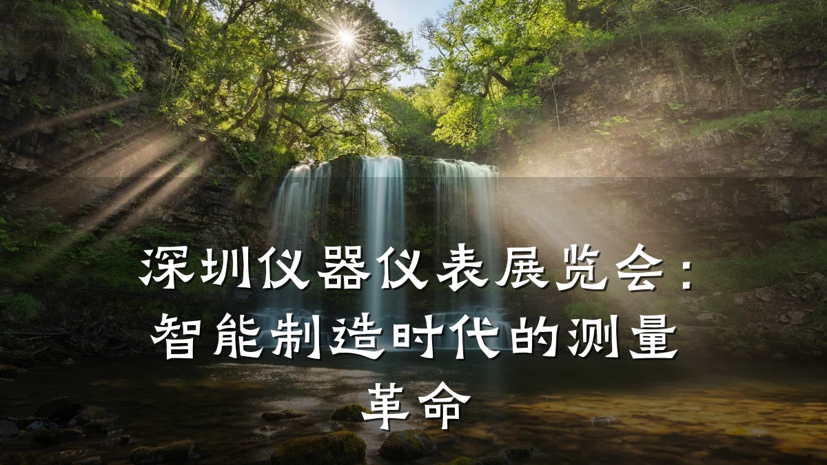 深圳仪器仪表展览会：智能制造时代的测量革命