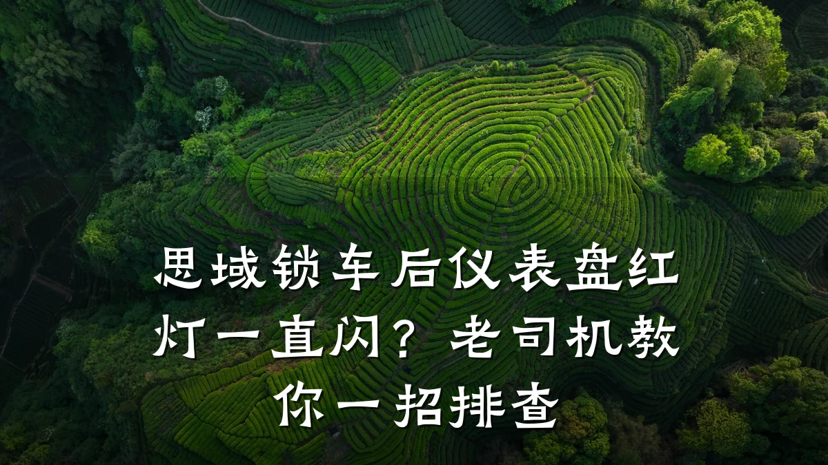 思域锁车后仪表盘红灯一直闪？老司机教你一招排查