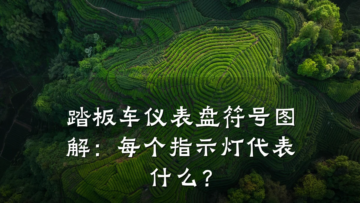 踏板车仪表盘符号图解:每个指示灯代表什么?