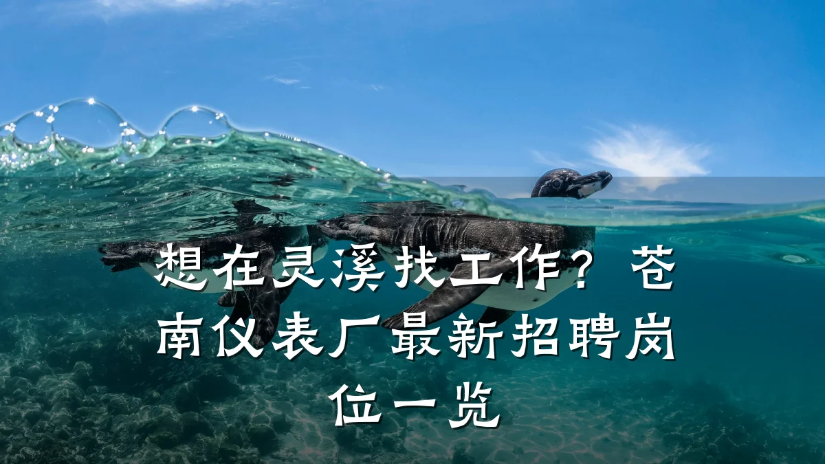想在灵溪找工作?苍南仪表厂最新招聘岗位一览