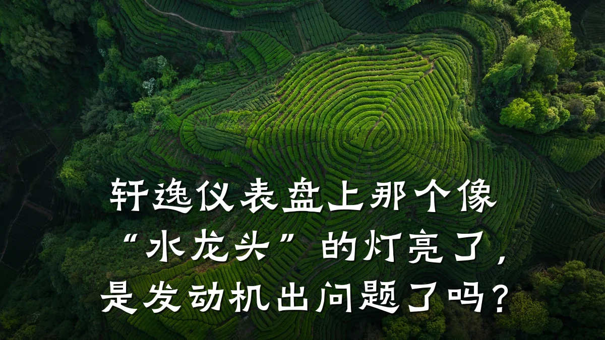 轩逸仪表盘上那个像“水龙头”的灯亮了，是发动机出问题了吗？