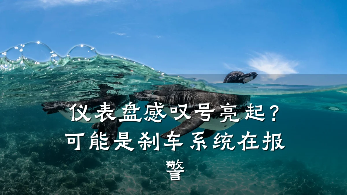 仪表盘感叹号亮起?可能是刹车系统在报警